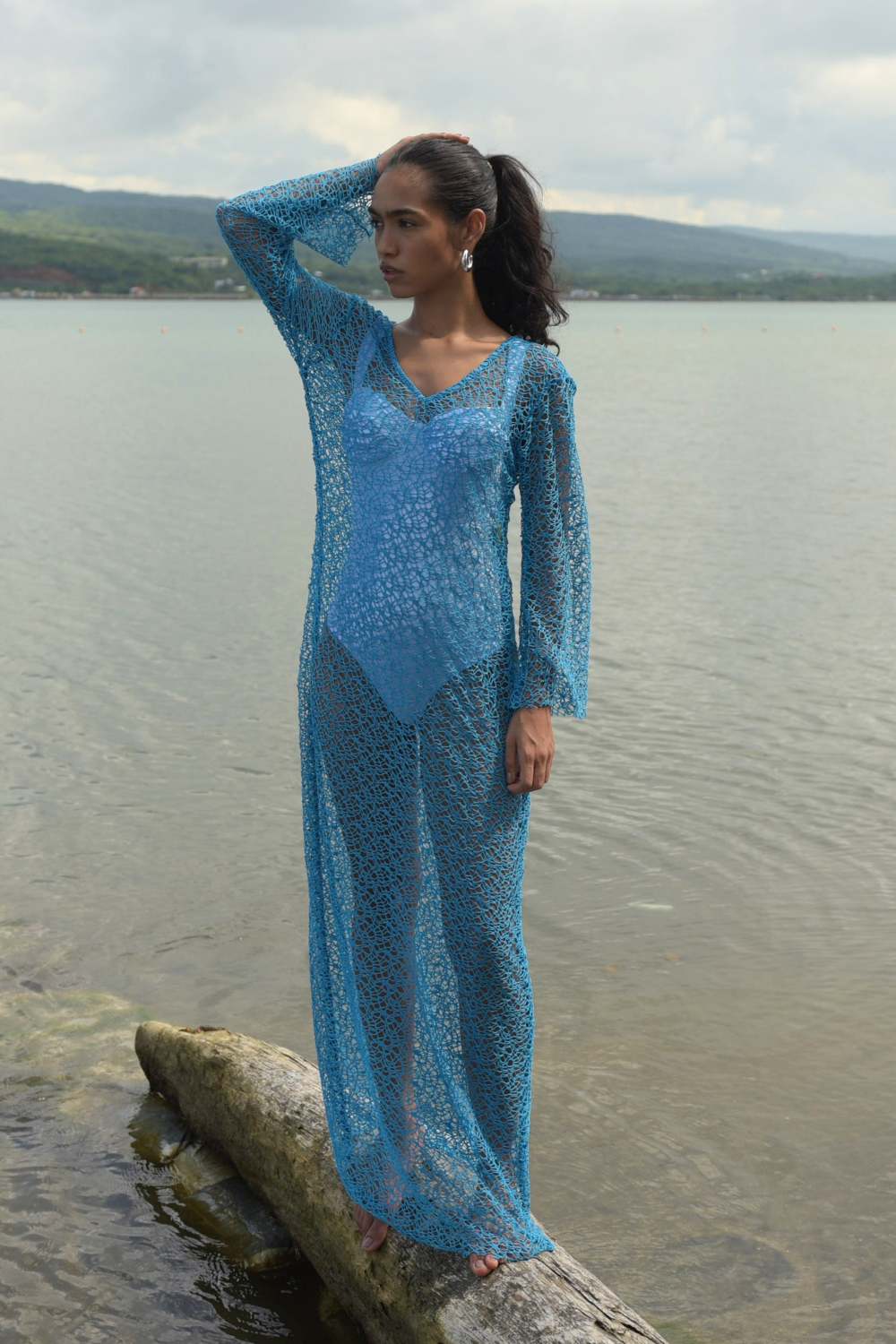 Vestido ritmo azul