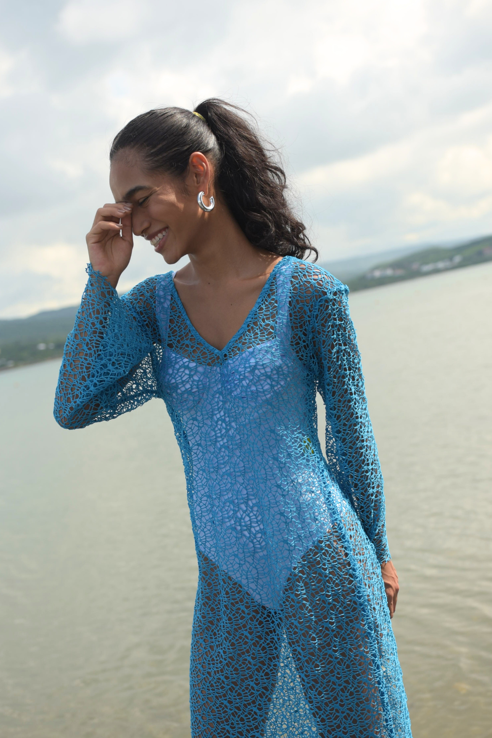 Vestido ritmo azul